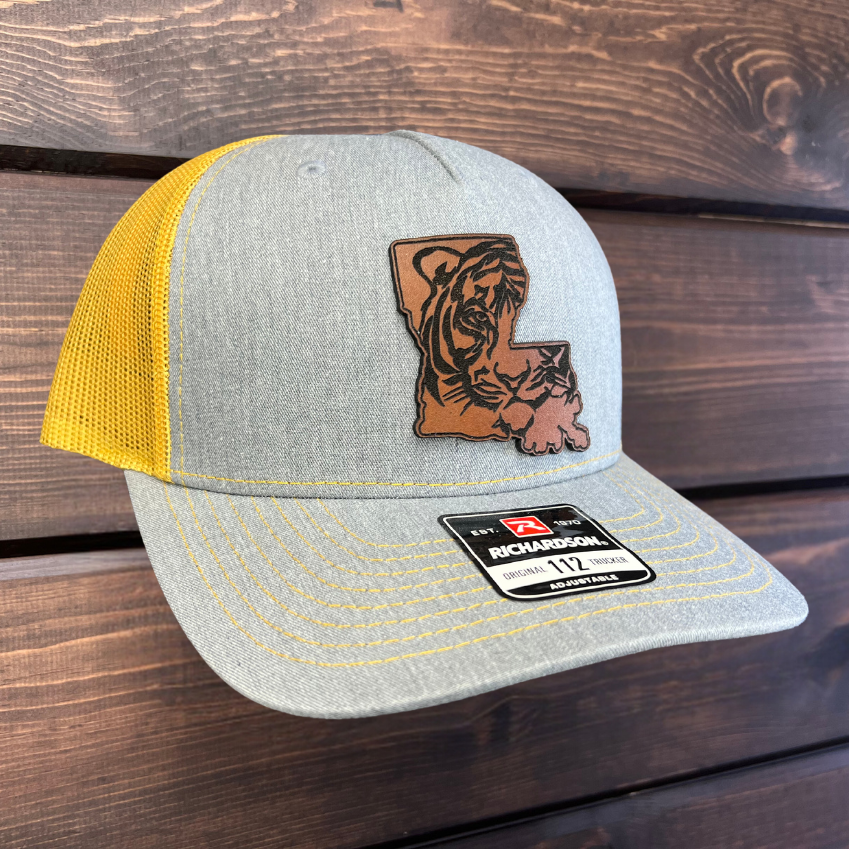 Richardson 112fp Tiger State Leather Patch Snapback Ikonco