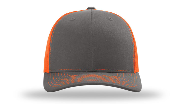 Richardson 112 - Charcoal/Neon Orange
